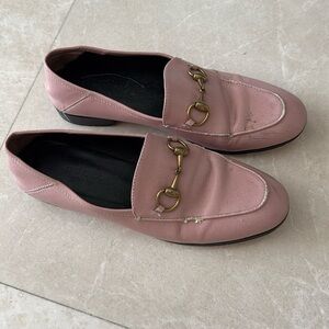 Gucci Brixton Pink Leather Loafer